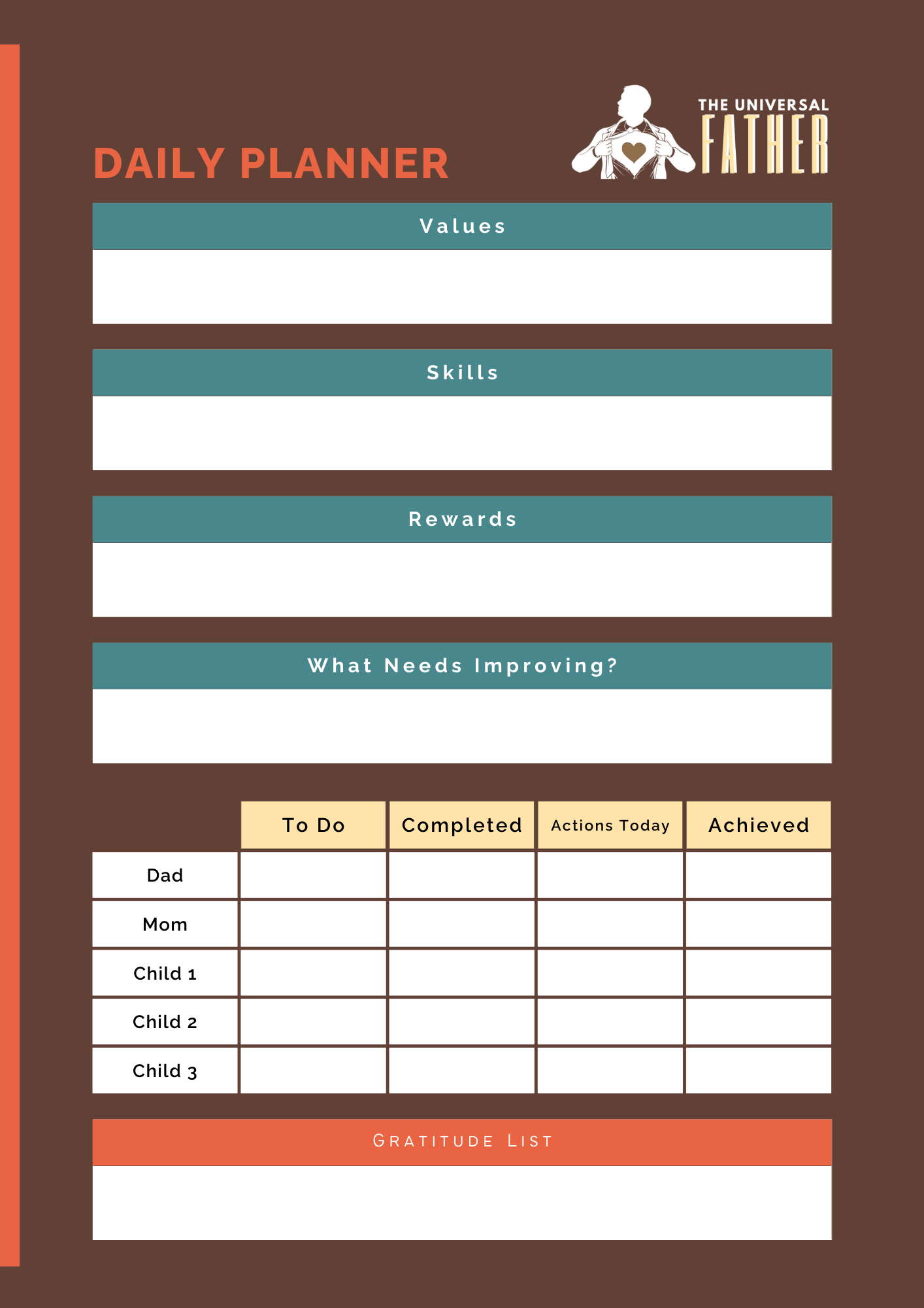 Daily Planner – The Attuned Father